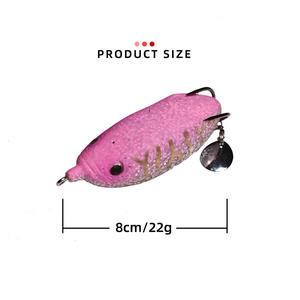 เหยื่อปลอมคุณภาพสูง8ซม. 22ก. เหยื่อปลอมไบโอนิคแบบนิ่มพร้อมช้อนหมุนเหยื่อตกปลาแบบลอยน้ำสำหรับปลา<span class=keywords><strong>ช่อน</strong></span> - Product Image 3