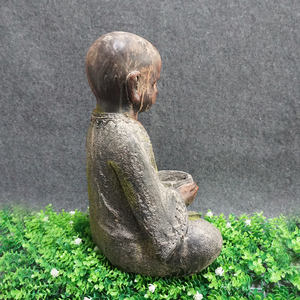 Petites Figurines bouddhistes en résine, Statue <span class=keywords><strong>de</strong></span> petit moine religieux assis dans le jardin <span class=keywords><strong>de</strong></span> bouddha - Product Image 2
