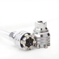 Clé à cliquet manuelle multifonctionnelle de qualité industrielle en acier au carbone 14 mm, adaptateur de perceuse 3/8, douille hexagonale multi-usage