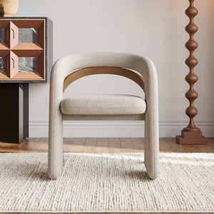 Sedia da Pranzo con Seduta Imbottita in Tessuto Morbido e Struttura Robusta in Legno Massello, <span class=keywords><strong>Scelta</strong></span> Perfetta per il Soggiorno con Struttura Durevole - Product Image 6