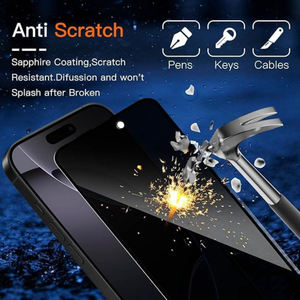 Protection d'écran en verre trempé anti-espion personnalisée pour iPhone 17 18 Pro Max, anti-regard indiscret, installation facile - Product Image 3