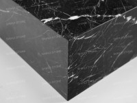 Table basse rectangulaire en marbre noir Nero Marquina SH STONE Classic, design moderne à profil bas, fabrication artisanale, écologique, pour la maison