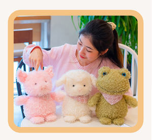 Lindo suave dulce bosque animales juguetes de peluche varios peludos compañero muñecas PP algodón relleno bordado personalizado para niños - Product Image 2