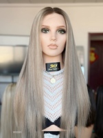 SHY Nouvelle Conception Perruques en Cheveux Naturels Lace Front Cheveux Remy Premium Ligne de Cheveux Naturelle Remplacement Capillaire pour Femmes Blanches