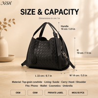 Sac panier en cuir véritable personnalisé XISHANG pour femme, sac à bandoulière gaufré, fournisseur d'usine OEM ODM