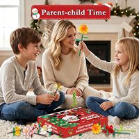 Boîte vide de calendrier de l'Avent rigide avec 24 tiroirs coulissants, emballage de compte à rebours de Noël pour produits cosmétiques, de bain et de beauté