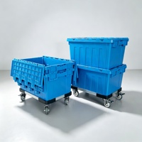 Caisses de logistique en plastique empilables et emboîtables, bacs de rangement réutilisables, boîtes de transport industrielles