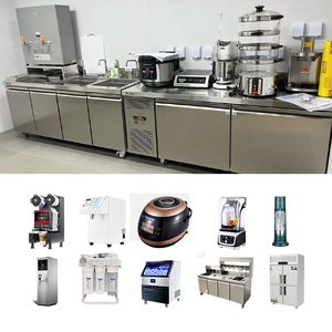 Lista de equipos Estación de preparación de trabajo de té de la leche con refrigerador Juego completo Barra de agua Tienda de té de la leche Equipo de refrigeración - Product Image 4