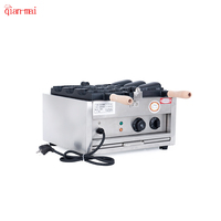 Taiyaki mini gaufrier en forme de poisson à bouche ouverte, machine à gaufres à bulles commerciale électrique, machine à gaufres taiyaki