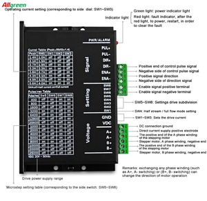 ตัวควบคุม CNC 2 เฟส MC556 Nema23 34 ไดรเวอร์สเต็ปเปอร์มือสอง ไดรเวอร์สเต็ปเปอร์แบบไมโครสเต็ป - Product Image 5
