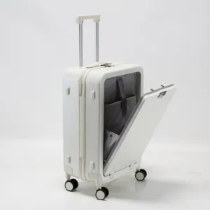 Best Selling Aluminum Travel Laptop Computer Bag Luxury Front Open Luggage