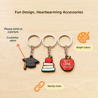 Porte-clés tendance en PVC en forme de dessin animé sur le thème des courses, best-seller transfrontalier, accessoire cadeau