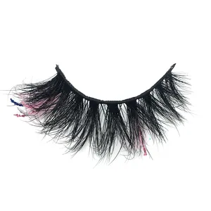 super fluffy color 5d mink eyelashes beauty 25 mm 100% real mink lashes wholesale vendor