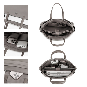 Sac fourre-tout pour <span class=keywords><strong>ordinateur</strong></span> portable en gros pour femmes, mallette d'affaires en nylon imperméable, sac de travail pour <span class=keywords><strong>ordinateur</strong></span> de bureau en vrac avec logo personnalisé - Product Image 4