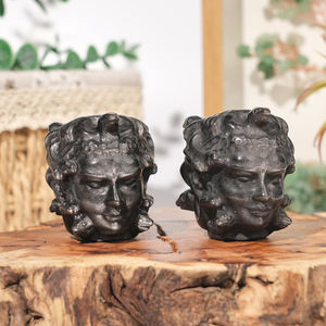 หินออบซิเดียนสีเงินธ<span class=keywords><strong>ร</strong></span><span class=keywords><strong>ร</strong></span>มชาติแกะสลักหัวเมดูซ่า งานแกะสลักด้วยมือ <span class=keywords><strong>ร</strong></span>ูปปั้นคริสตัลตำนานเทพเจ้าก<span class=keywords><strong>ร</strong></span>ีก สำหรับตกแต่งบ้านและใช้ในพิธีกร<span class=keywords><strong>ร</strong></span>มทางแม่มด - Product Image 4