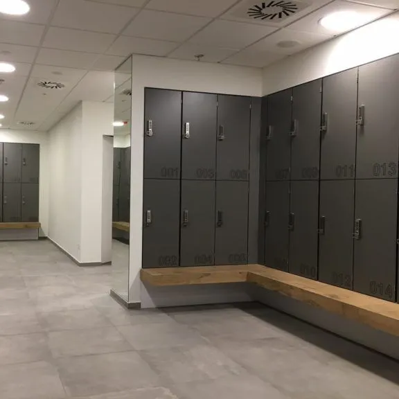AoGao Waterproof compact laminate HPL change room bench lockers