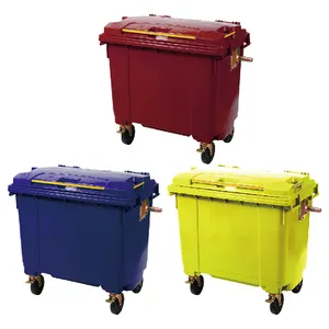 660L standard park street sorting garbage bins universal classified plastic storage bins