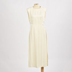 Robes sans manches en tissu naturel de qualité supérieure, motif floral élégant, 100% viscose, robe de fête - Product Image 1