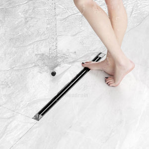 Salle de bain étroit Long siphon de sol en acier inoxydable 304 douche grille linéaire Anti odeur noyau égouttoir piège drain de sol - Product Image 1
