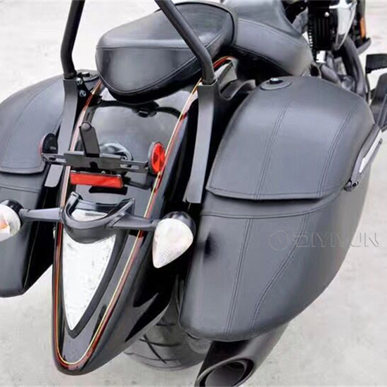 Черная универсальная жесткая седельная сумка для мотоцикла Honda Suzuki Kawasaki Harley Yamaha Виктори