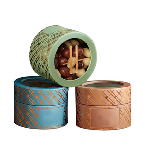 Boîte à chocolat en forme de haricot avec fenêtre, emballage personnalisé en <span class=keywords><strong>tube</strong></span> rond pour truffes au chocolat, boîtes cadeaux - Product Image 6
