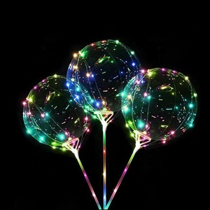 Wholesale RGB Bobo <strong>Ballon</strong> 20 Inches Light LED Balloon for Christmas Wedding Party Decoration RGB 7 Colors Flashing - Product Image 1