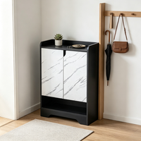 Meuble à chaussures moderne en bois à double porte, gain de place et écologique, pour salon et entrée d'hôtel