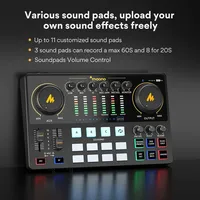 Interface audio tout-en-un Maono AME2 pour studio, streaming en direct, mixage PC, équipement de podcast avec carte son Maonocaster