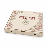Cajas de Pizza de Cartón Kraft Impresas con Lámina Dorada UV Mate Biodegradable Personalizadas para Comida Rápida para Llevar