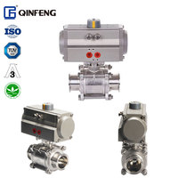 Vannes à boisseau sphérique pneumatiques à filetage interne en acier inoxydable 304, résistantes à la vapeur haute température, 1000WOG, trois pièces, qualité supérieure