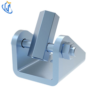Connecteur de base de support sismique en acier au carbone électrogalvanisé robuste pour tuyau, support anti-oscillation, fileté M10/M12