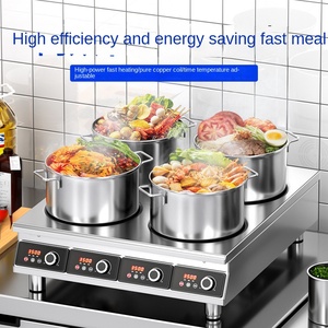 Table de cuisson à induction électrique professionnelle en acier inoxydable, deux brûleurs, commande tactile à curseur, 3000-3999W - Product Image 5