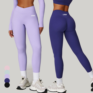 Pantalones de Yoga de Cintura Alta para Mujer, con Logotipo Personalizado, Sensación de Segunda Piel, para Correr, Fitness, Deportes, Casuales, Largos - Product Image 1