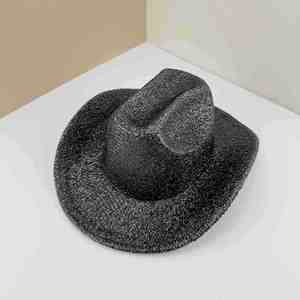 หมวกคาวบอยสีทองสไตล์ตะวันตกสำหรับผู้หญิงขายส่ง ทำจากพีวีซีแบบเป็นมิตรต่อสิ่งแวดล้อม - Product Image 2