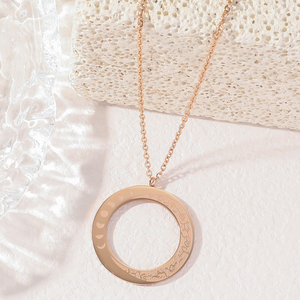 Collares de joyería colgante de acero inoxidable con inscripción hueca de Alá musulmán árabe islámico Eid Ayatul Kursi grabado en blanco personalizado - Product Image 3