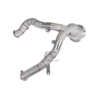 Knalpot Downpipe Kustom Langsung untuk Audi A6 A7 C8 3.0T 2019-2025 Baja Tahan Karat T304 Pipa Uji Peningkatan Daya 1:1 OEM Fit
