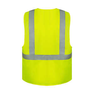 Rompi reflektif keselamatan konstruksi visibilitas tinggi logo kustom merah muda kelas 2 rompi keselamatan dengan 2 inci strip reflektif - Product Image 4