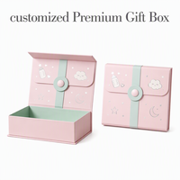 Boîte Cadeau Personnalisée à Fermeture Magnétique, Emballage en Papier de Célébration, Design Luxueux, Révélation de Sexe du Bébé pour Annonce de Naissance, Fête Prénatale