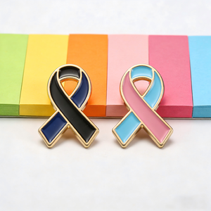 Broche en métal émaillé personnalisée avec logo ange, <span class=keywords><strong>ruban</strong></span> rose de sensibilisation au <span class=keywords><strong>cancer</strong></span> du sein <span class=keywords><strong>pour</strong></span> badge - Product Image 4