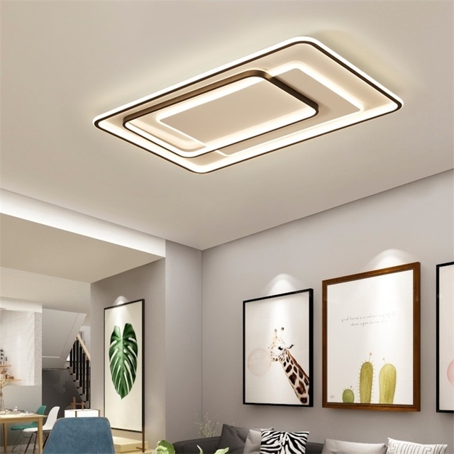 Rectangle 152W Led Ceiling Lamp Surface Mounted House Decoration Dimmable Remote Control Intelligent Ceiling LightRemote Control