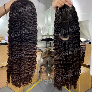 Parrucca con frontale in pizzo trasparente HD 13x4, <span class=keywords><strong>capelli</strong></span> ricci birmani grezzi, 100% <span class=keywords><strong>veri</strong></span> <span class=keywords><strong>capelli</strong></span> umani # <span class=keywords><strong>Parrucche</strong></span> color Borgogna 99J per Donne di Colore, Vendita all'Ingrosso - Product Image 2