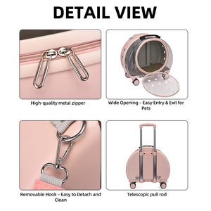 Havayolu Onaylı En İyi Büyük Tekerlekli Bebek Arabası Tipi Evcil Hayvan Taşıma Çantası Köpek Kedi Taşıyıcısı Tekerlekli Özel Logolu 5024 - Product Image 4