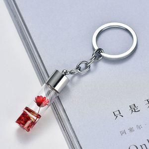 Wholesale <b>Custom</b> Logo Metal Keychain Promotional Glass Dried Flower Keychains <b>Key</b> Chains Accessories <b>Ring</b> - Product Image 3