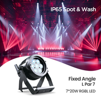 Projecteur LED RGBL 7x20W IP65 étanche 5000lm CCT 2700-7000K DMX512 avec options de lentilles multiples pour éclairage de scène extérieur et divertissement