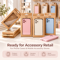 Boîte d'emballage pour smartphone haute résistance avec fenêtre transparente pour la vente en gros d'électronique et l'approvisionnement OEM