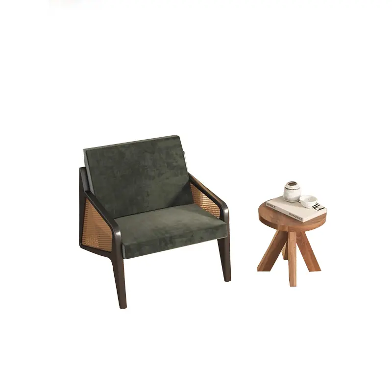 Housse de chaise kangourou pour table basse en rotin tressé en bois massif, style scandinave décontracté, couleur d'ameublement personnalisable, au choix