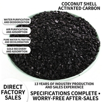 Charbon actif granulaire de coque de noix de coco à haute teneur en iode pour le traitement de l'eau potable, certifié ISO 9001