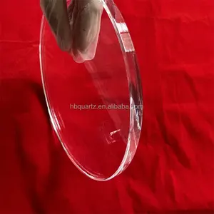 Heat Resistance high round shape purity fused silica glass piece quartz glass panel