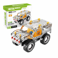 Kit de Construcción de Ingeniería Metálica DIY STEM, Excavadora de Metal para Armar, Coche de Carreras, Modelo de Vehículo de Ingeniería, Juguete de Construcción con Tornillos