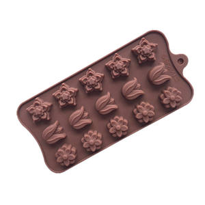 Cetakan Es Batu 221 Lubang Sampel Gratis 15 Bentuk Bunga Tulip Berbeda Cetakan Resin Silikon Cetakan Cokelat Silikon LFGB - Product Image 4